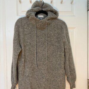 Ganni - callahan knit wool grey sweater